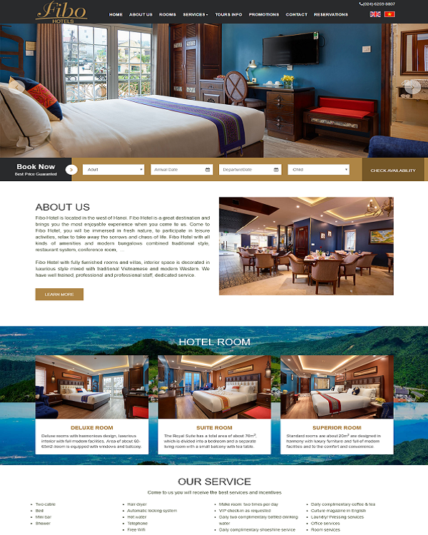 Thiết kế website khách sạn tại Cần Thơ