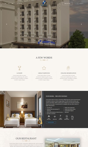 Mẫu thiết kế website khách sạn, resort