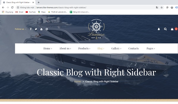 Thiết kế website du thuyền