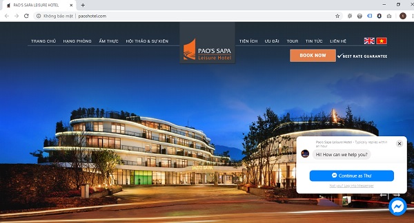 Thiết kế website đặt phòng khách sạn