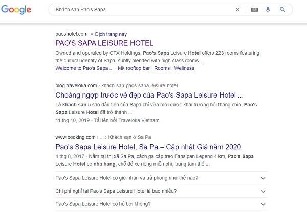 SEO website khách sạn