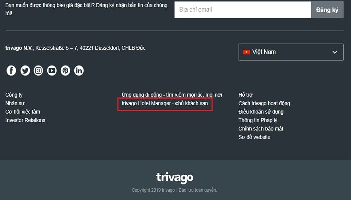 Hướng dẫn đăng ký bán phòng trên Trivago