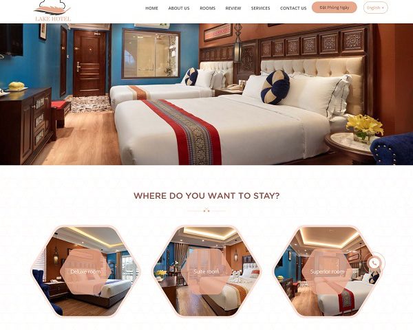 Mẫu website khách sạn, resort